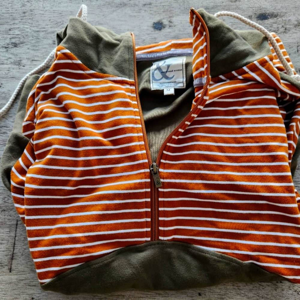Ampersand stripped hoodie